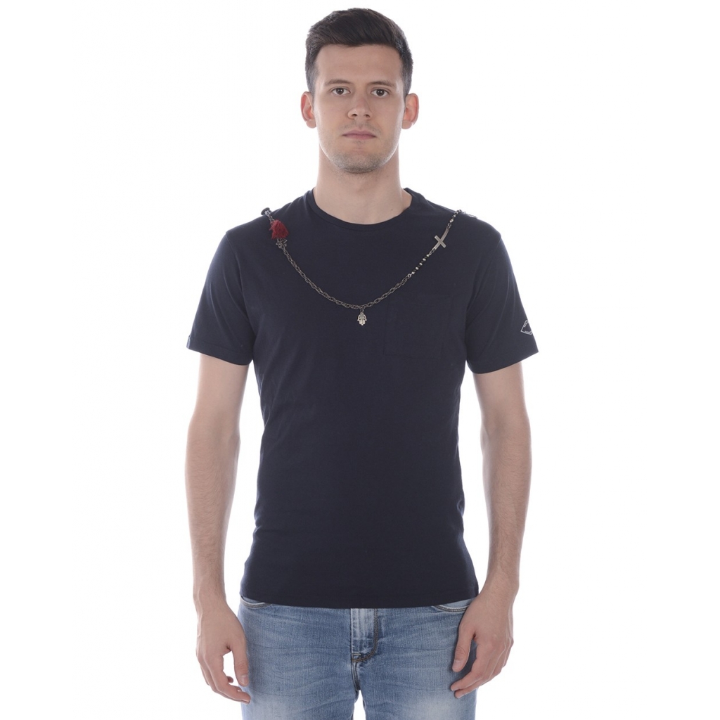 T-SHIRT MAGLIA INCATENATA ST CATENA BLU