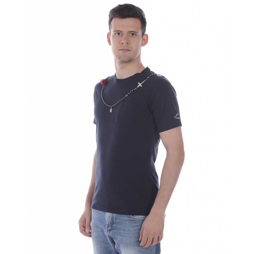 T-SHIRT MAGLIA INCATENATA ST CATENA BLU