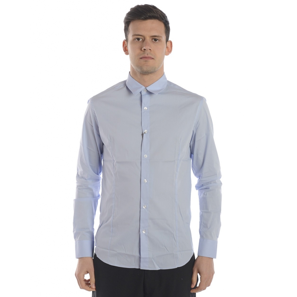 CAMICIA CAMICIA SLIM FIT CELESTE