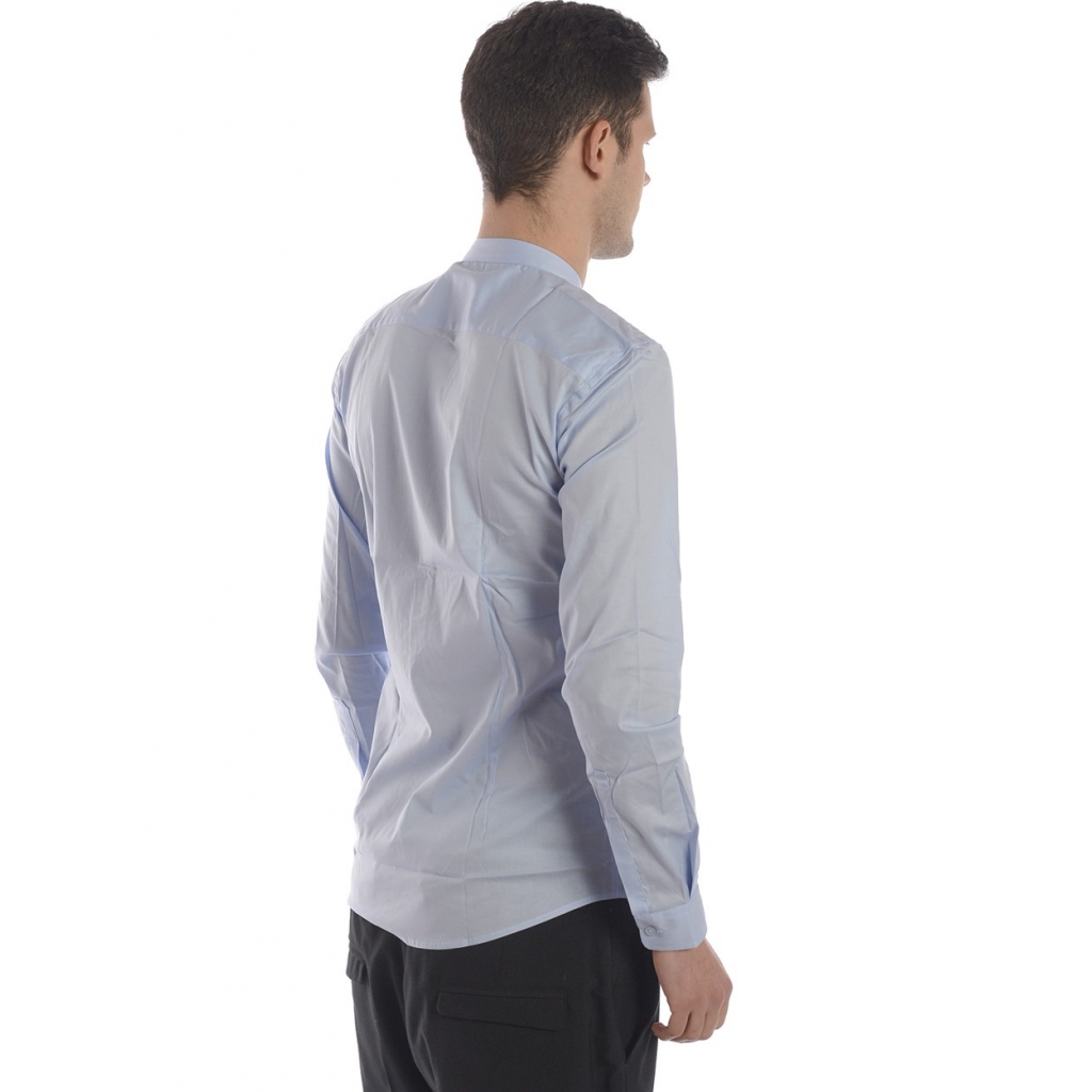 CAMICIA CAMICIA ANGOLO SLIM FIT CELESTE