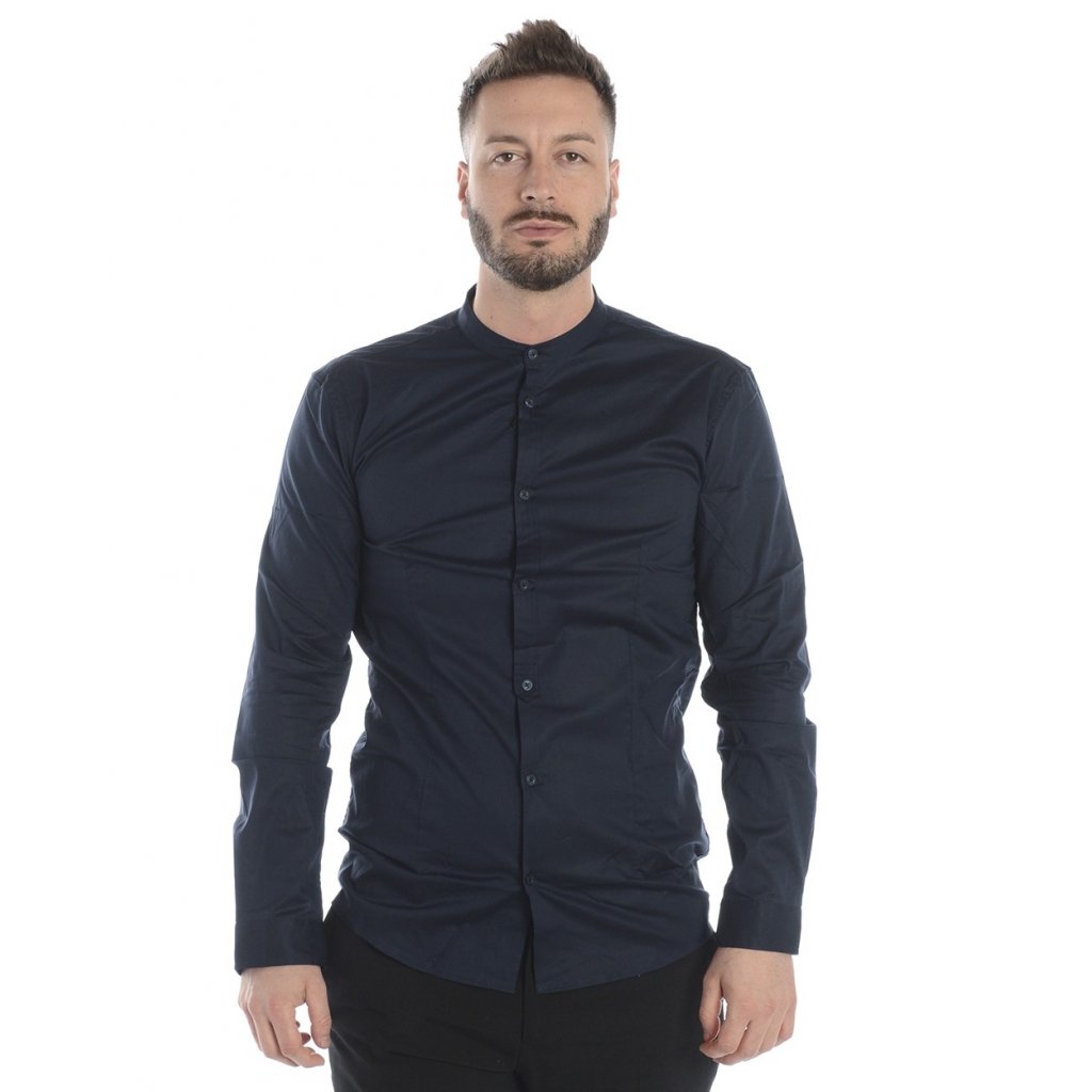 CAMICIA CAMICIA ANGOLO SLIM FIT BLU