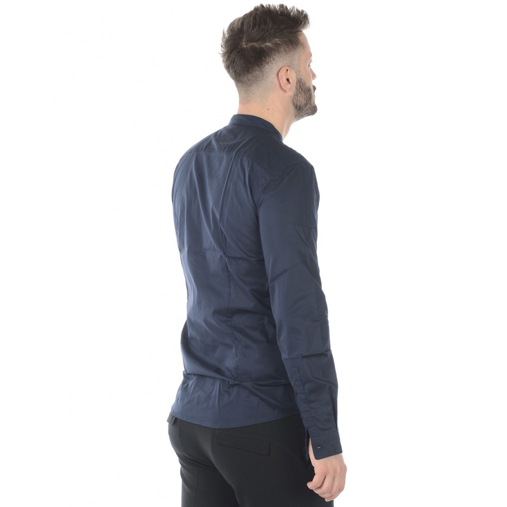 CAMICIA CAMICIA ANGOLO SLIM FIT BLU