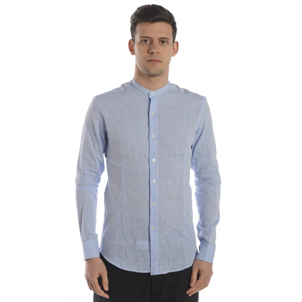 CAMICIA CAMICIA KOREANA AZZURRO