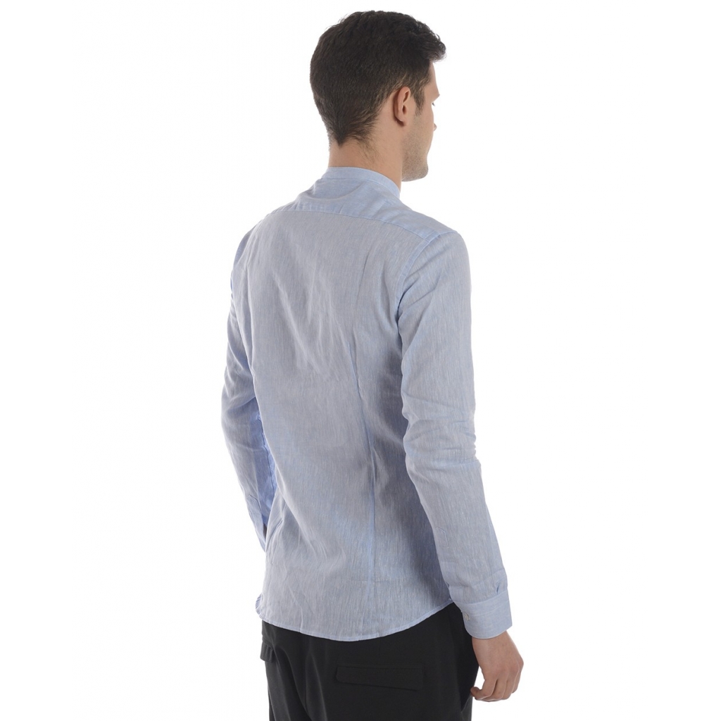 CAMICIA CAMICIA KOREANA AZZURRO