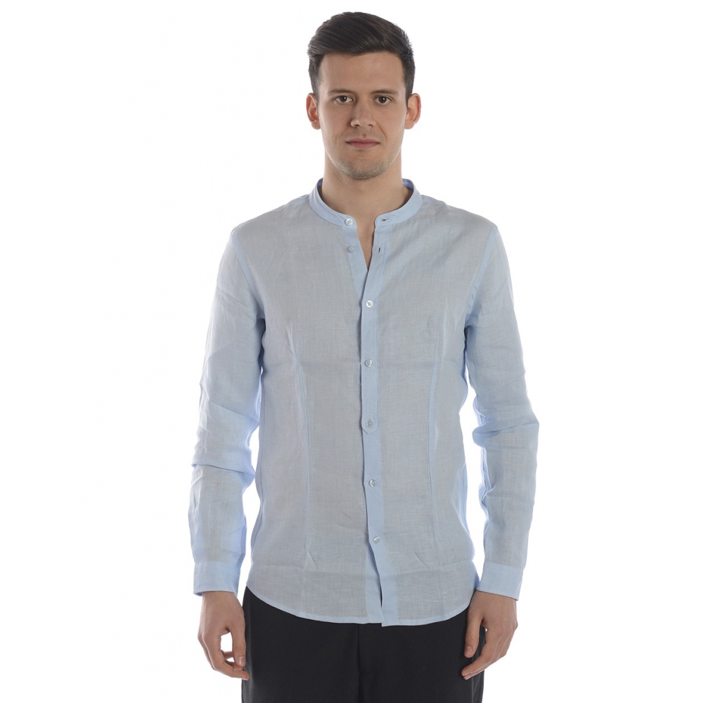 CAMICIA CAMICIA KOREANA AZZURRO