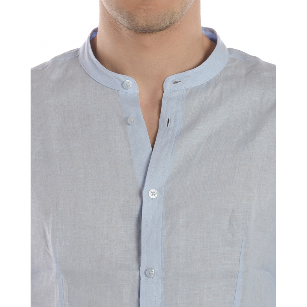 CAMICIA CAMICIA KOREANA AZZURRO