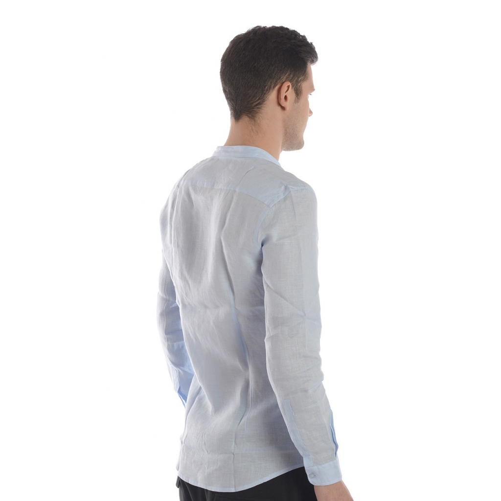 CAMICIA CAMICIA KOREANA AZZURRO