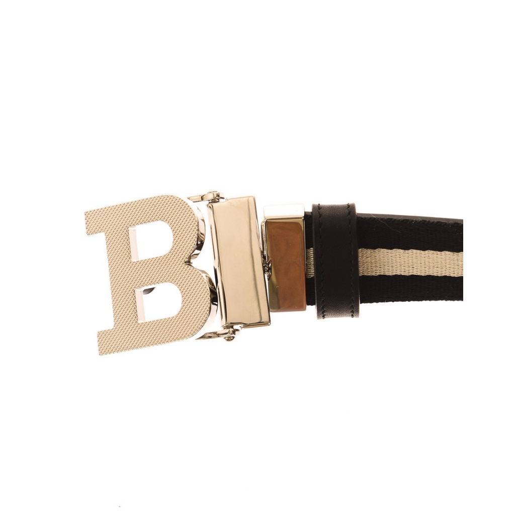 CINTURA B BUCKLE NERO