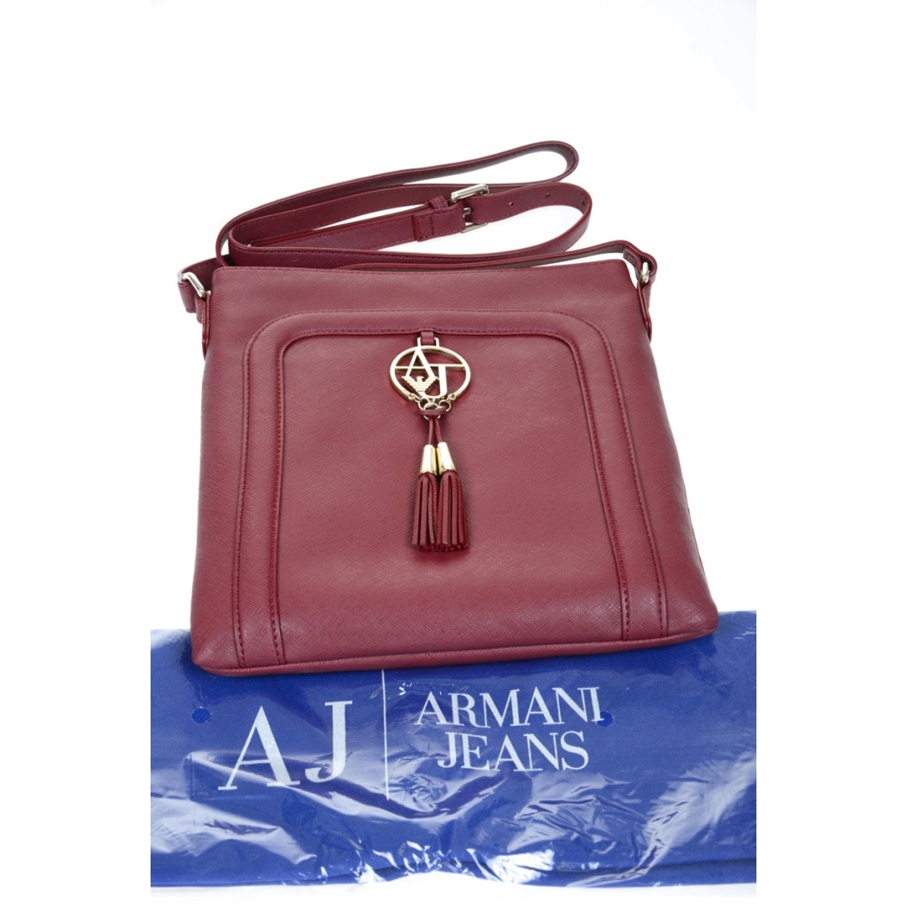 Pre-owned Armani Jeans Patent Leather Handbag In Red | ModeSens