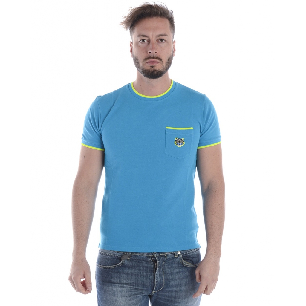 T-SHIRT TIGER POCKET T SHIRT AZZURRO