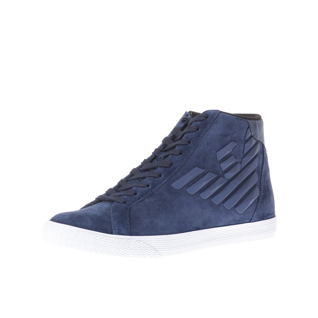 STIVALETTI SNEAKER COW SUEDE HOLOGRAM PU BLU