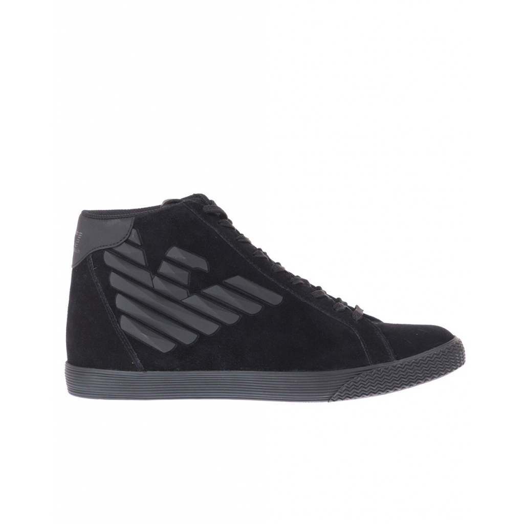 STIVALETTI SNEAKER COW SUEDE HOLOGRAM PU NERO