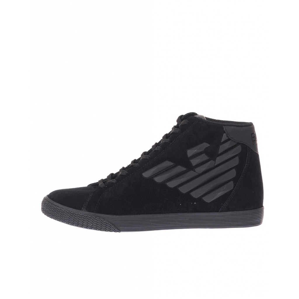 STIVALETTI SNEAKER COW SUEDE HOLOGRAM PU NERO