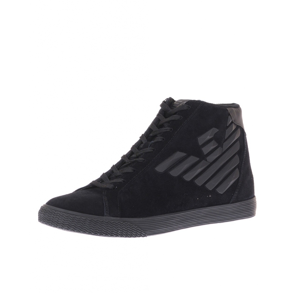 STIVALETTI SNEAKER COW SUEDE HOLOGRAM PU NERO