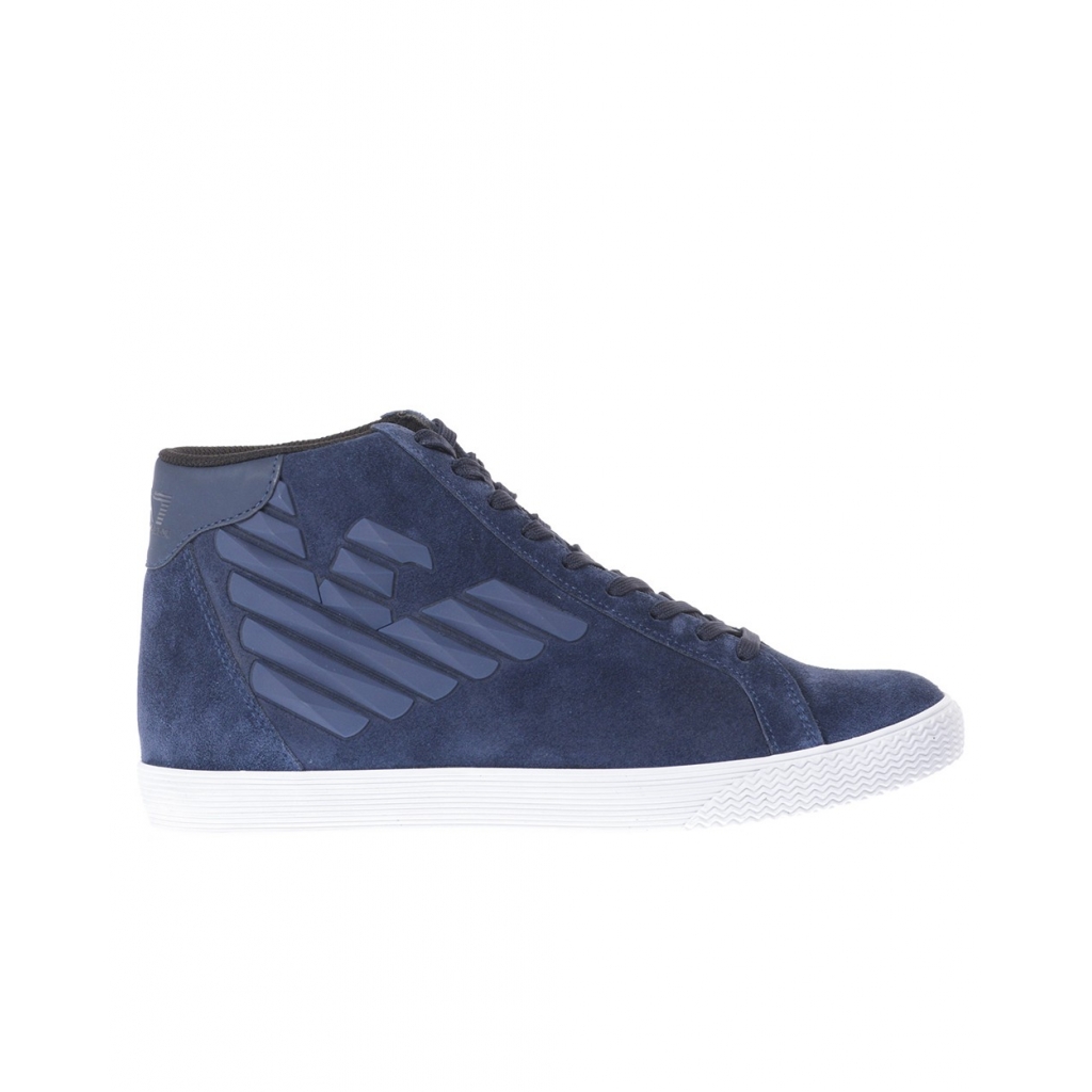 STIVALETTI SNEAKER COW SUEDE HOLOGRAM PU BLU