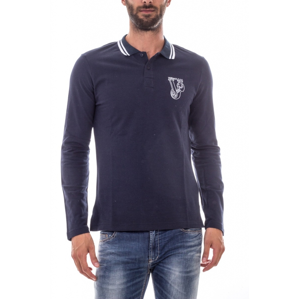 POLO PIQUET COTTON PLAIN BLU