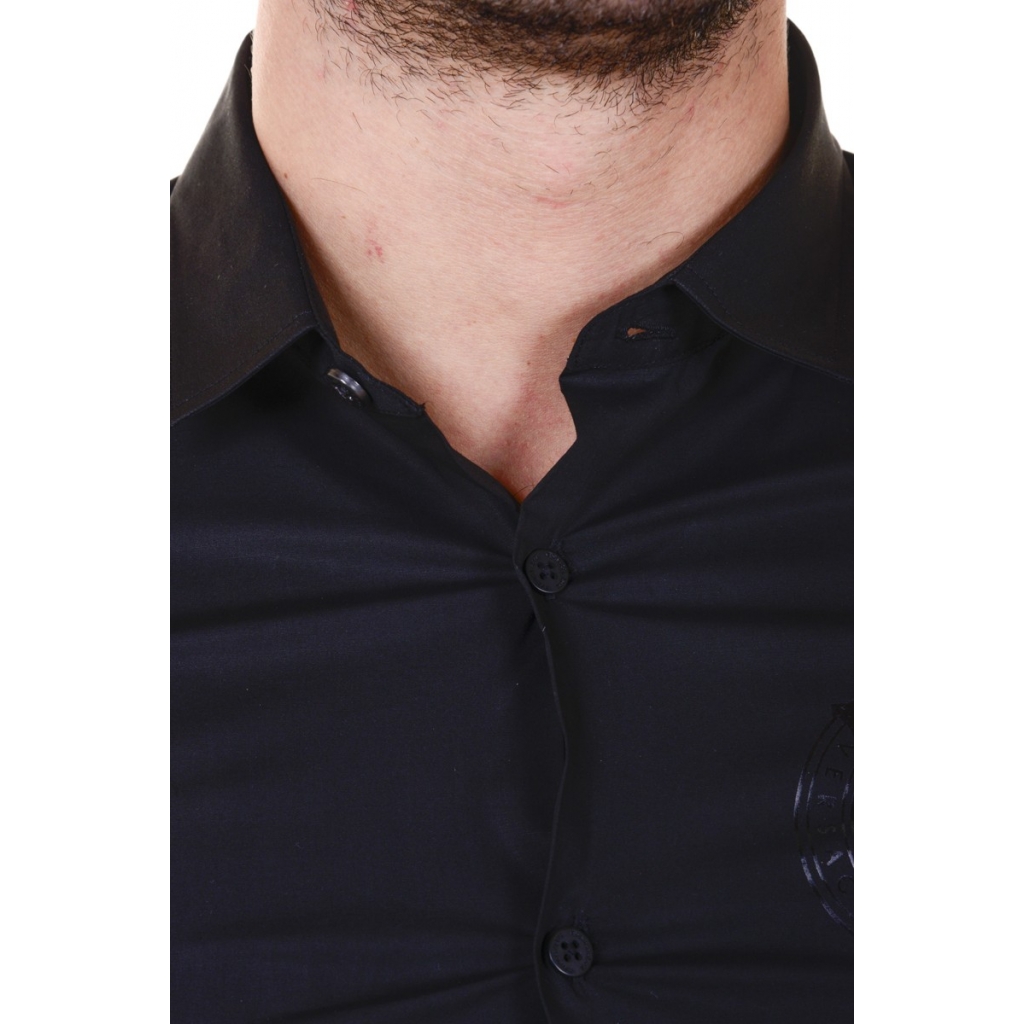 CAMICIA POP STRETCH PARIDE NERO