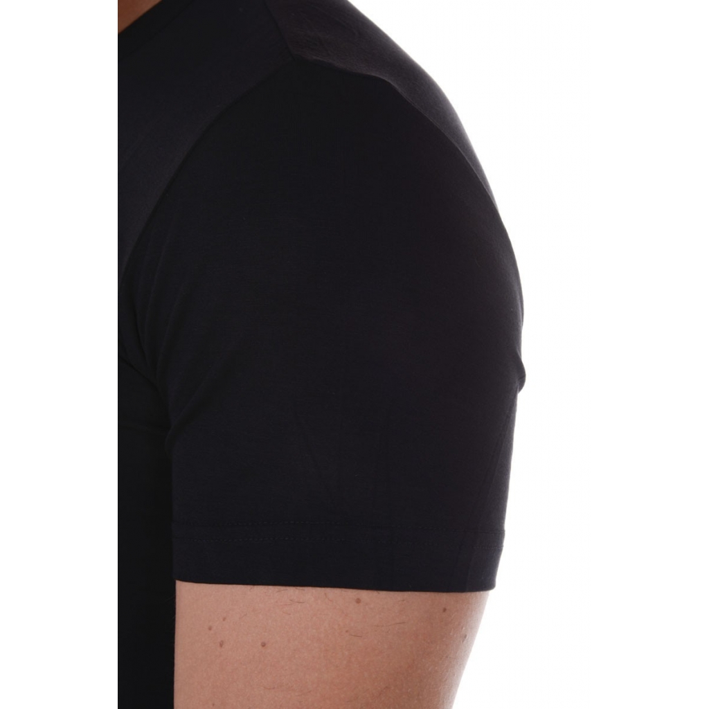 T-SHIRT JERSEY VISCOSA OMBRINA NERO