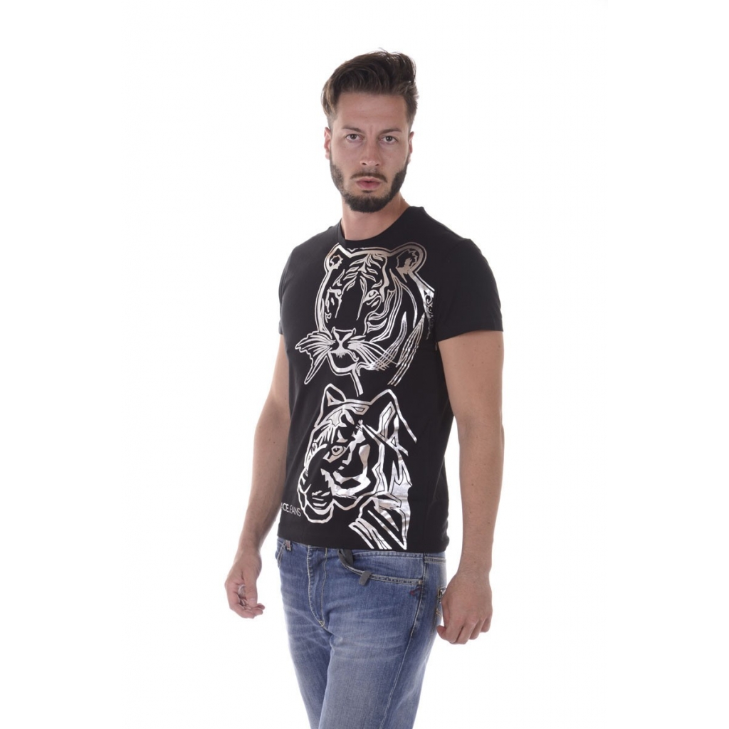 T-SHIRT JERSEY COT SOLE NERO