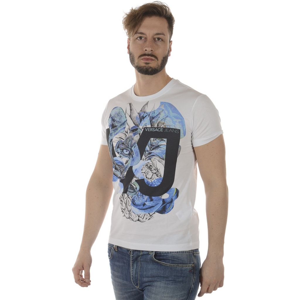 T-SHIRT PRINT 21 SLIM MC BIANCO
