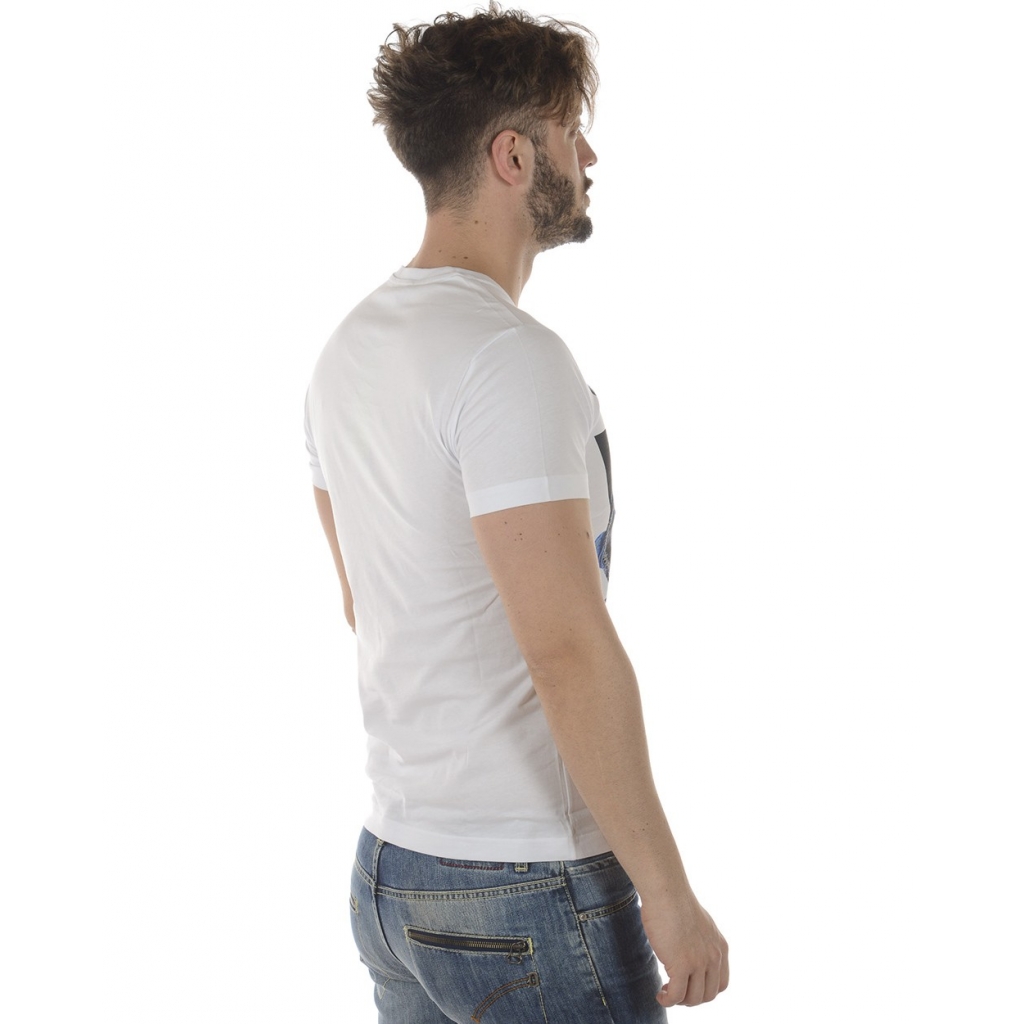 T-SHIRT PRINT 21 SLIM MC BIANCO