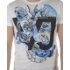 T-SHIRT PRINT 21 SLIM MC BIANCO