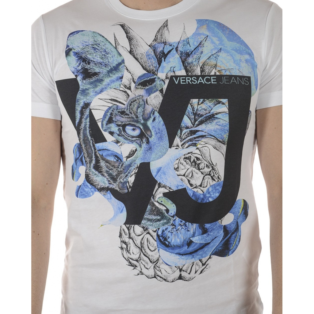 T-SHIRT PRINT 21 SLIM MC BIANCO