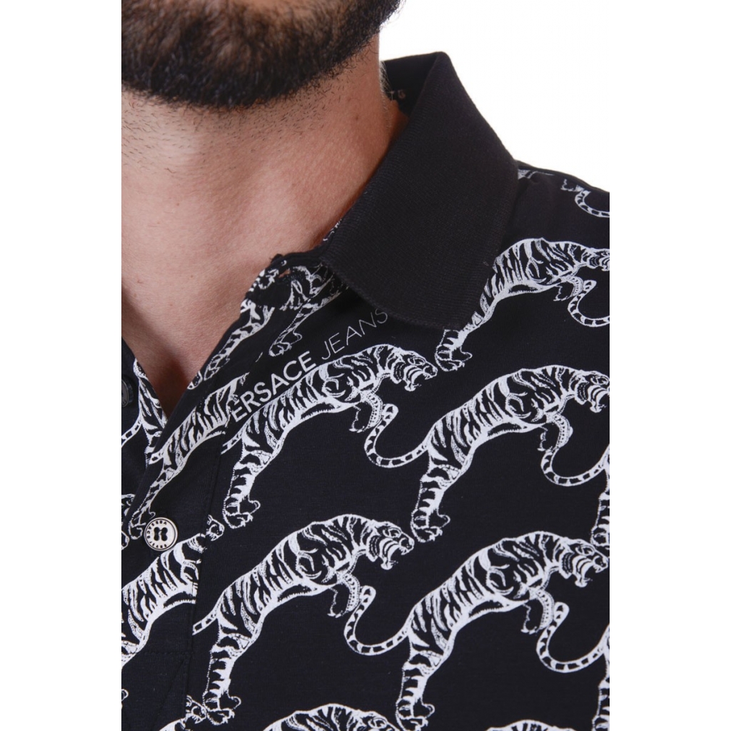 POLO J STR PRINT TIGER JUMP NERO