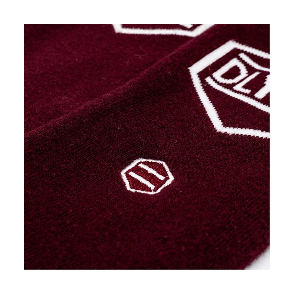 CALZE LOGO BURGUNDY