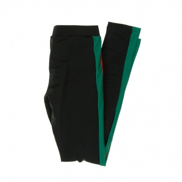 LEGGINS SIDE STRIPE BLACK/GREEN/FIRE RED