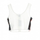 TOP SIDE STRIPE CROPPED ZIP TOP WHITE/FIRE RED/NAVY