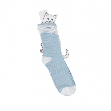 CALZE PEEKING NERM SOCKS BABY BLUE/WHITE