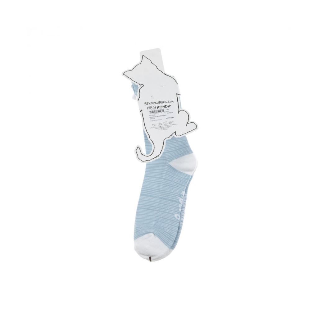 CALZE PEEKING NERM SOCKS BABY BLUE/WHITE