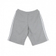 PANTALONE CORTO 3-STRIPE SHORT MEDIUM GREY HEATHER