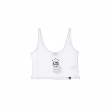 CANOTTA HEXAGON CROP TANK TOP WHITE