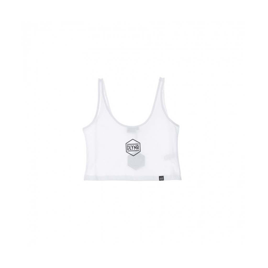 CANOTTA HEXAGON CROP TANK TOP WHITE