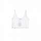 CANOTTA HEXAGON CROP TANK TOP WHITE