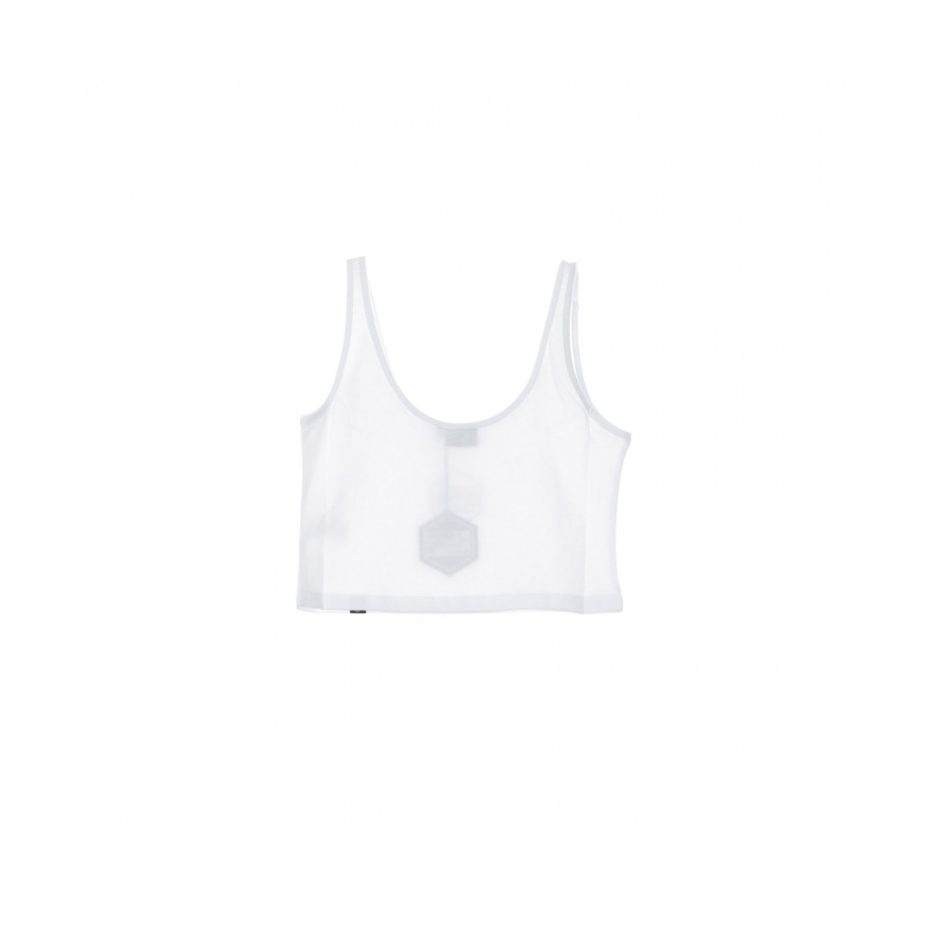 CANOTTA HEXAGON CROP TANK TOP WHITE