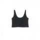 CANOTTA HEXAGON CROP TANK TOP BLACK