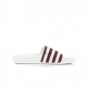 CIABATTE ADILETTE COLLEGIATE BURGUNDY/WHITE/OFF WHITE