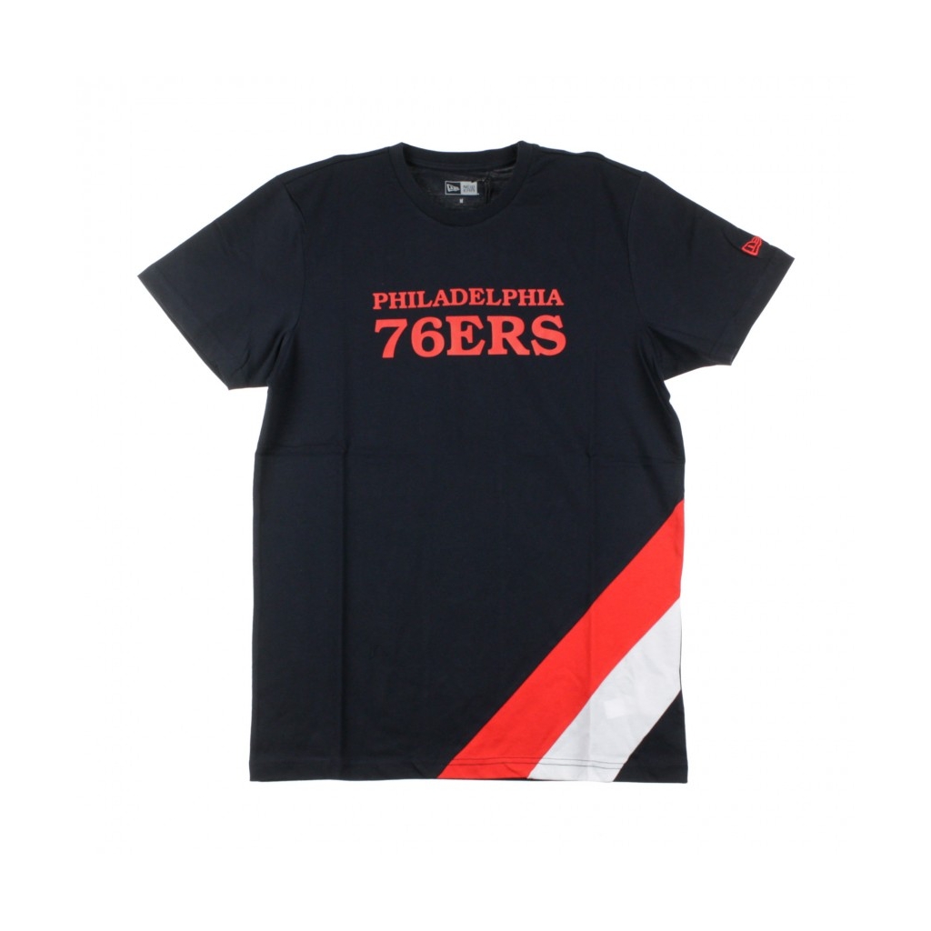 MAGLIETTA NBA COLOUR BLOCK TEE PHI76E NAVY/ORIGINAL TEAM COLORS