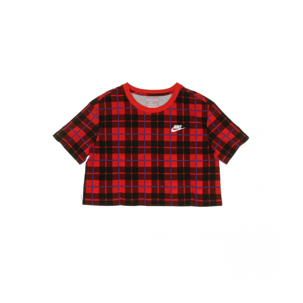 MAGLIETTA CORTA TEE FUTURA PLAID UNIVERSITY RED