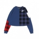 MAGLIETTA MANICA LUNGA TOP LS PLAID MYSTIC NAVY/WHITE/WHITE