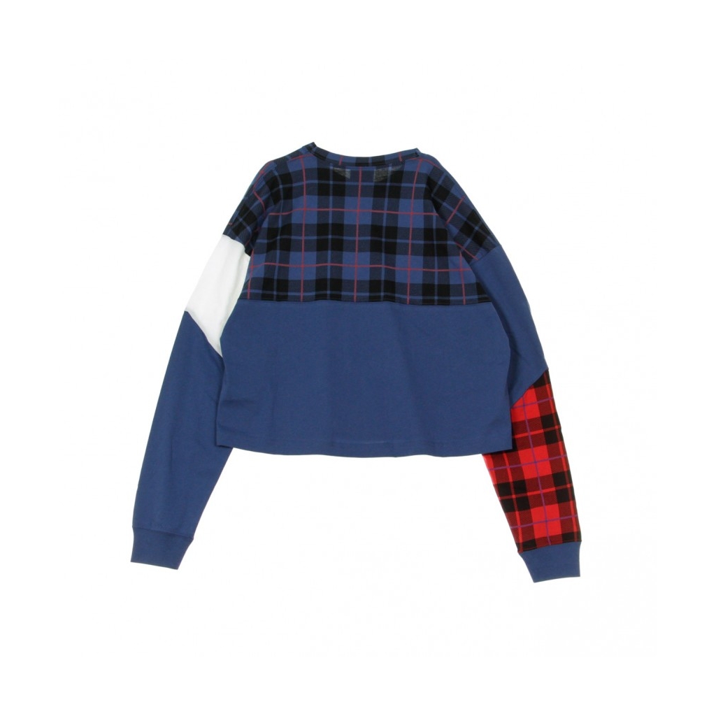 MAGLIETTA MANICA LUNGA TOP LS PLAID MYSTIC NAVY/WHITE/WHITE