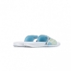 CIABATTE WMNS BENASSI JDI PRINT WHITE/WHITE/BLUE GAZE/APHID GREEN