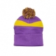 CAPPELLO INVERNALE POM POM KOBE BEANIE PURPLE/YELLOW