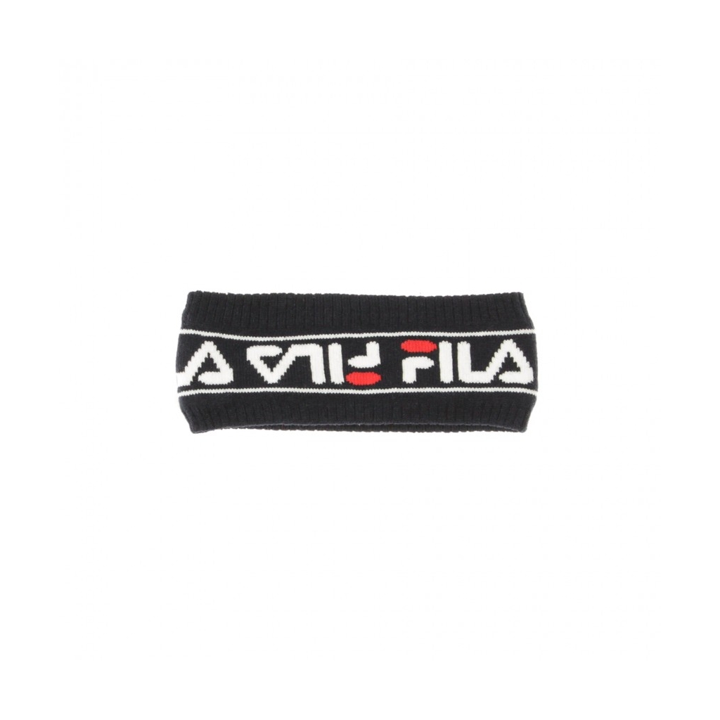 FASCETTA INTARSIA KNITTED HEADBAND BLACK IRIS/TRUE RED/BRIGHT WHITE