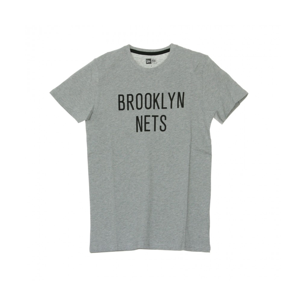 MAGLIETTA NBA TEAM APPAREL POP LOGO TEE BRONET LIGHT GREY HEATHER/ORGINAL TEAM COLORS