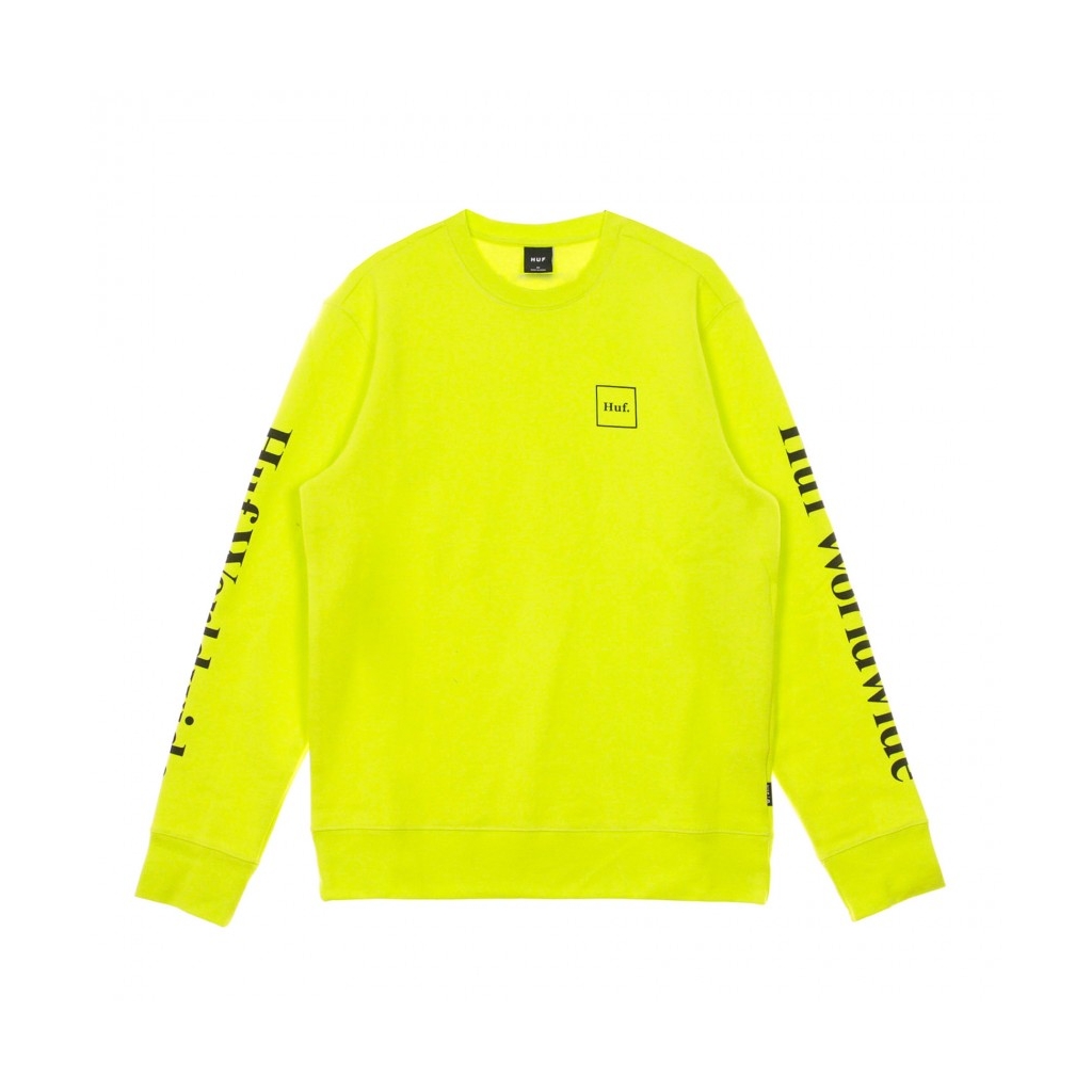 FELPA GIROCOLLO ESSENTIALS DOMESTIC CREW HOT LIME