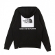 FELPA CAPPUCCIO RAGLAN RED BOX HD BLACK/WHITE